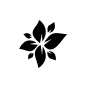 Black flower vector